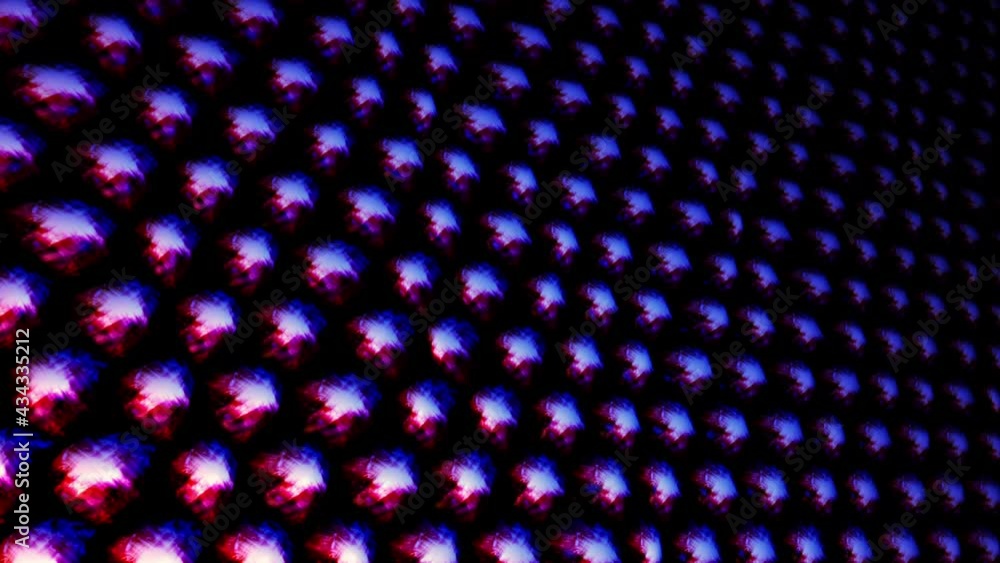 Poster 3d art illustration seamless loop blue purple abstract tile pattern. 4k futuristic tile pattern led 