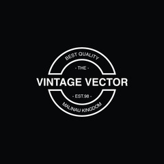 Fototapeta na wymiar Retro Vintage Insignia Logotype Label or Badge Vector design element business sign template