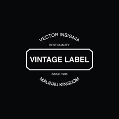 Retro Vintage Insignia  Logotype  Label or Badge Vector design element  business sign template