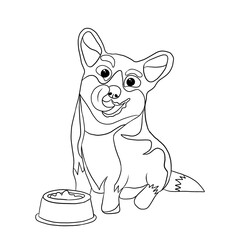 Coloring for children black and white illustration 