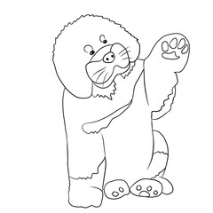 Coloring for children black and white illustration 