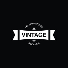 Retro Vintage Insignia  Logotype  Label or Badge Vector design element  business sign template