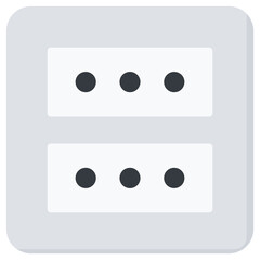 White Flat Wall Socket Vector Illustration Icon, Type L