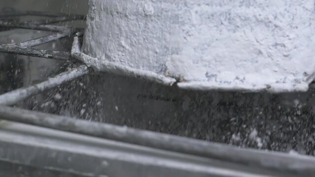 Different stages of manufacturing an industrial catalyst