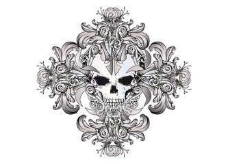 verziertes und geheimnisvolles Skull Ornament