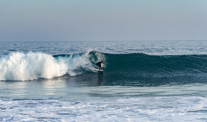 Surfing in Puertecillo, chilean west coast