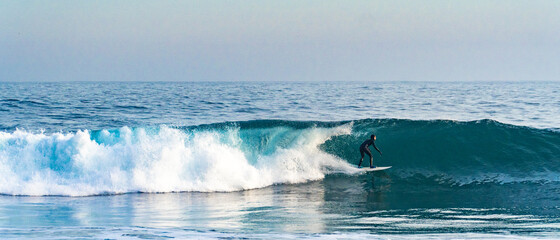 Surfing in Puertecillo, chilean west coast