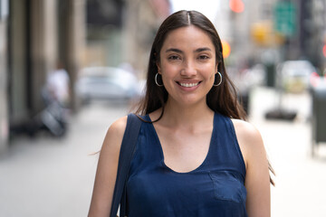 Young Latina Hispanic woman smile happy face portrait
