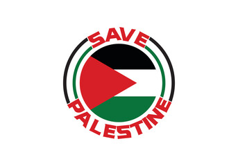 Save Palestine freedom vector flag green black red abstract design. Save Palestine illustration.