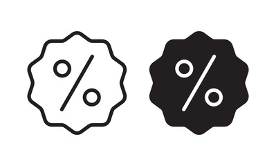 Discount percentage icon, Discount percentage symbol for your web site