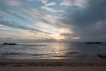 Amazing sunset on the beach