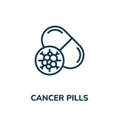 cancer pills icon vector. medicine icon vector symbol illustration. Modern simple vector icon for your design.