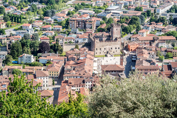 Fototapeta na wymiar Marostica - beautiful medieval town (borgo) with stone walls, calling the Chess village. Vicenza province, Veneto region, northern Italy, Europe