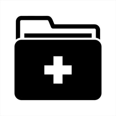 Medical file icon, vector and glyph