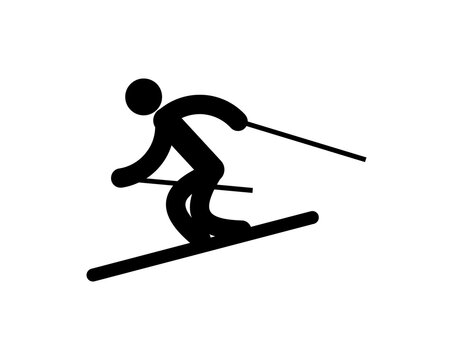 snowboarding and skiing icon vector isolated 