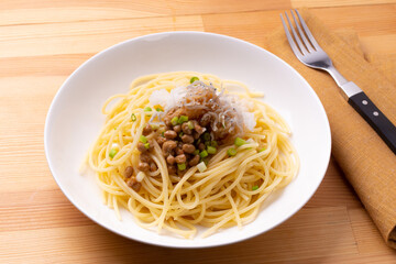 納豆おろしスパゲティ