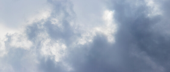 Fototapeta premium Dark clouds cover the sky. Dramatic stormy sky