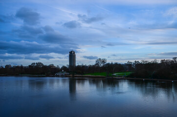 Hyde park at sunset