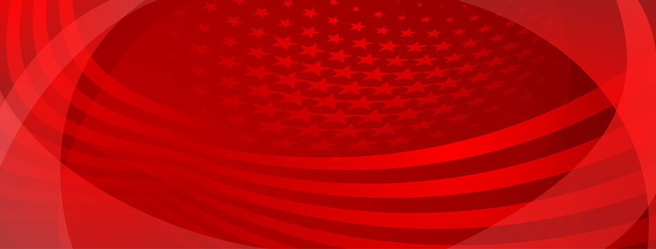 USA independence day abstract background with elements of american flag in red colors