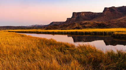 Sunset at Bill Williams River National Wildlife Refuge in Parker Arizona