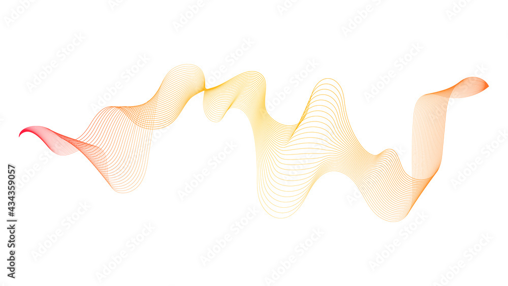 Poster abstract backdrop with wave gradient lines
