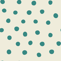 Green and beige seamless pattern with dots. Confetti  abstract seamless pattern. Vector pattern with dots. For the design of textiles, wrapping paper, wallpaper.