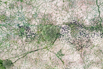 Obraz premium .Aerial drone meadows and fields.