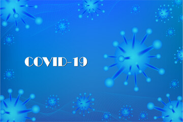 Obraz na płótnie Canvas Covid-19 Coronavirus concept Poster Advertisement Flyers Vector Illustration.