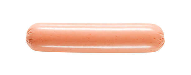 Meat sausage one, frankfurter, isolated on white background with clipping path, element of...