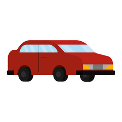 Obraz na płótnie Canvas Isolated 3d car red icon Vector illustration