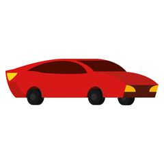 Fototapeta na wymiar Isolated 3d car red icon Vector illustration