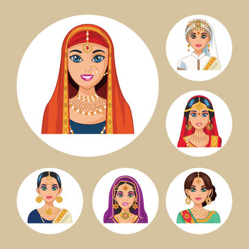 six arabic brides characters