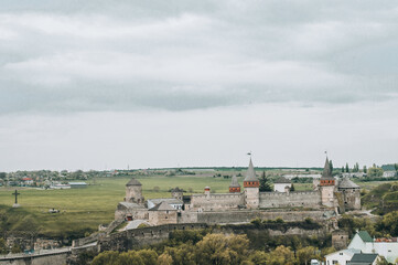 Fototapeta na wymiar Ukraine Kamyanets Podilsk April 4 2018: Kamyanets-Podilskiy fortress