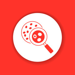 Autoimmune disorder glyph color icon. Production of antibodies.