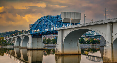 The Market Street Bridge (also John Ross Bridge) is a bascule bridge that spans the Tennessee River...