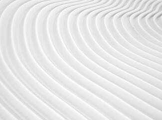 Fototapeta na wymiar Abstract white wave background. Modern curved Shape elements or wavy stripes. 3d Rendering.