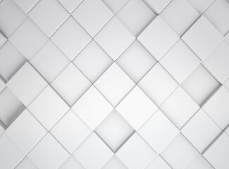Fototapeta na wymiar Abstract white blocks or cubes background. 3d Rendering.