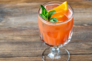 Glass of Belmont Breeze Cocktail