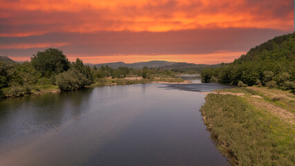 Autumn in Rodopi Mountains, Arda River, Ardino, Bulgaria