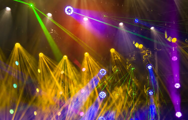 spotlights on a theatre stage