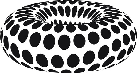 Striped Oval 3D Black and white abstract background.Modern minimalist graphic design in an interesting composition.. for textile