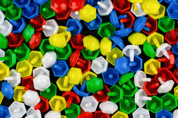 background of scattered children's colorful mosaic