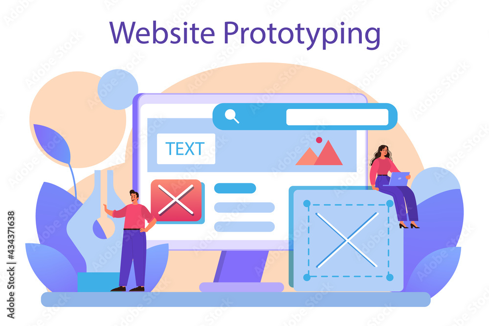 Poster website prototyping. web page modeling, interface development