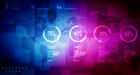 2D Digital Abstract Business Networking background
