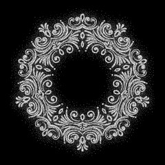 Retro shiny frame or border. Vector illustration.