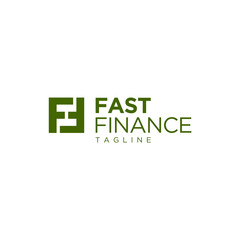 Fast finance. Logo template.