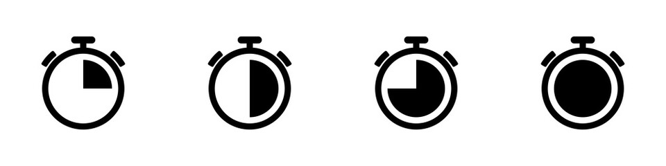 Conjunto de iconos de temporizador o cronómetro