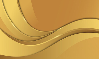 Golden smooth wave background. Abstract background.