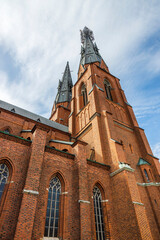 Fototapeta premium View of famous Uppsala Cathedral. Sweden. Europe.