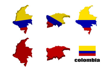 Colombia map on white background. vector illustration.